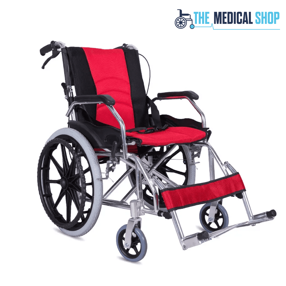 Fauteuil Roulant Pliable avec Freins à Main et Confort Optimal